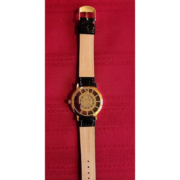 Stuhrling Men's Skeleton Watch w Box w/ 2 Leather Bands New Old Stock - Picture 5 of 12